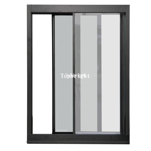 Ventana corrediza de marco estrecho con mosquitera de acero inoxidable TB108