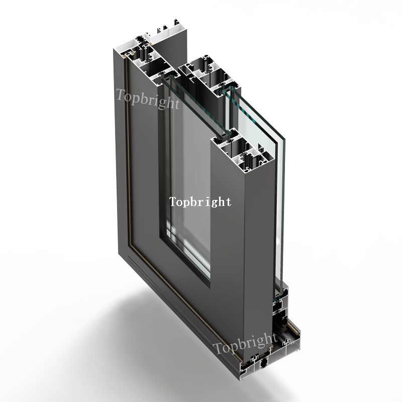 Sistema de puertas corredizas con panel de riel TP135-102