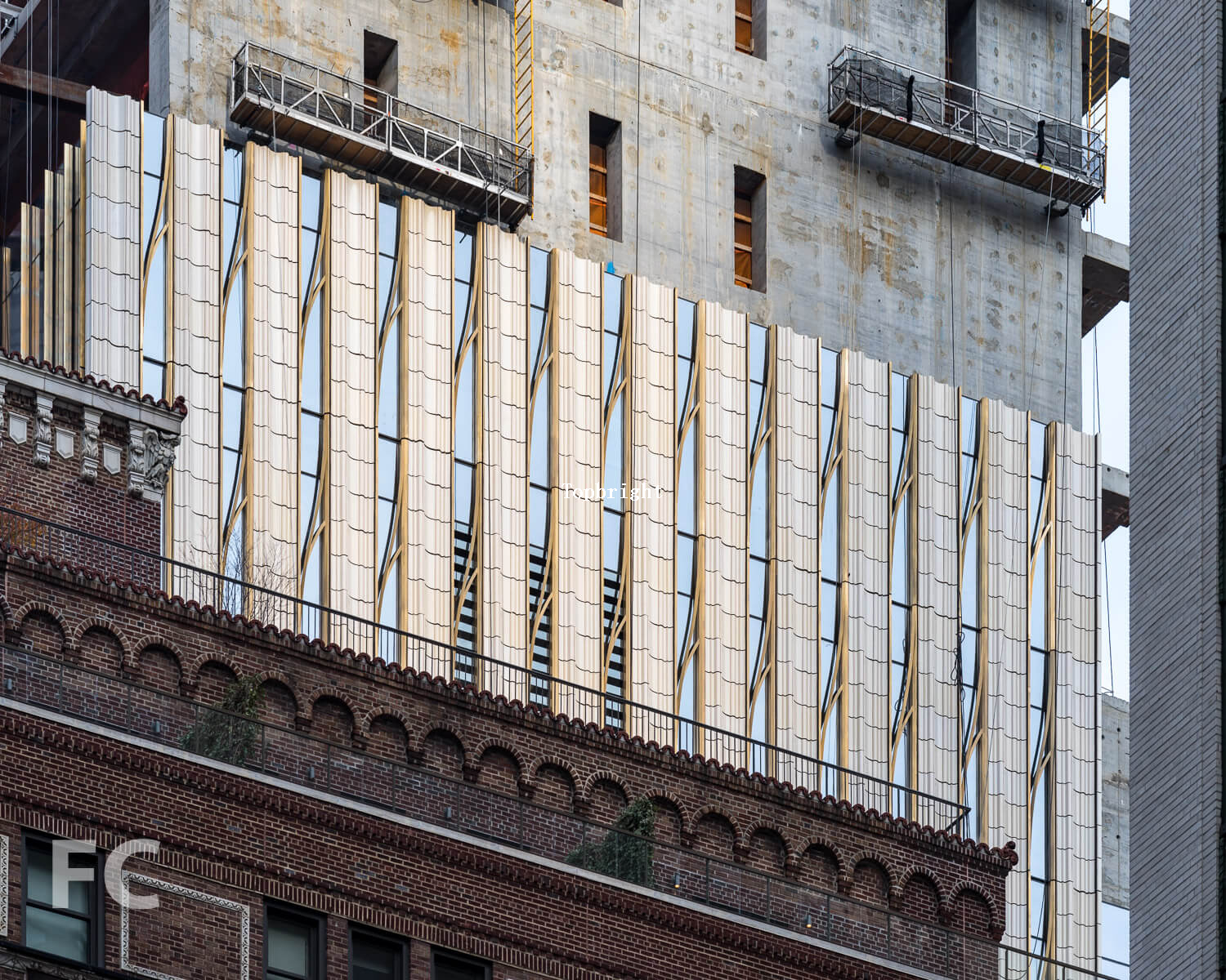 Sistema construido palillo de la pared de cortina de la fachada para la pared exterior del edificio comercial