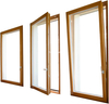 Ventana inclinable y giratoria abatible de vidrio para edificio residencial comercial TP-W-Tt002