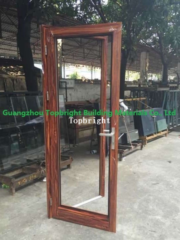 Puerta abatible de aluminio para patio para uso comercial TP-D-CM016