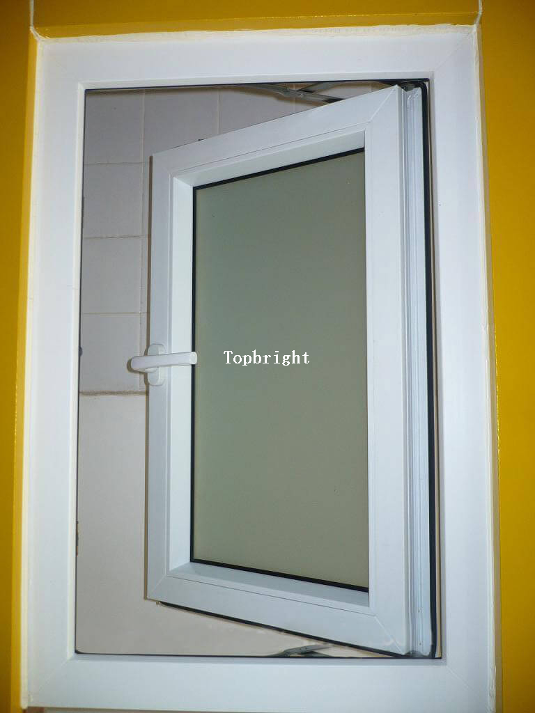 Ventana abatible de vidrio de aluminio para proyecto de construcción de villa