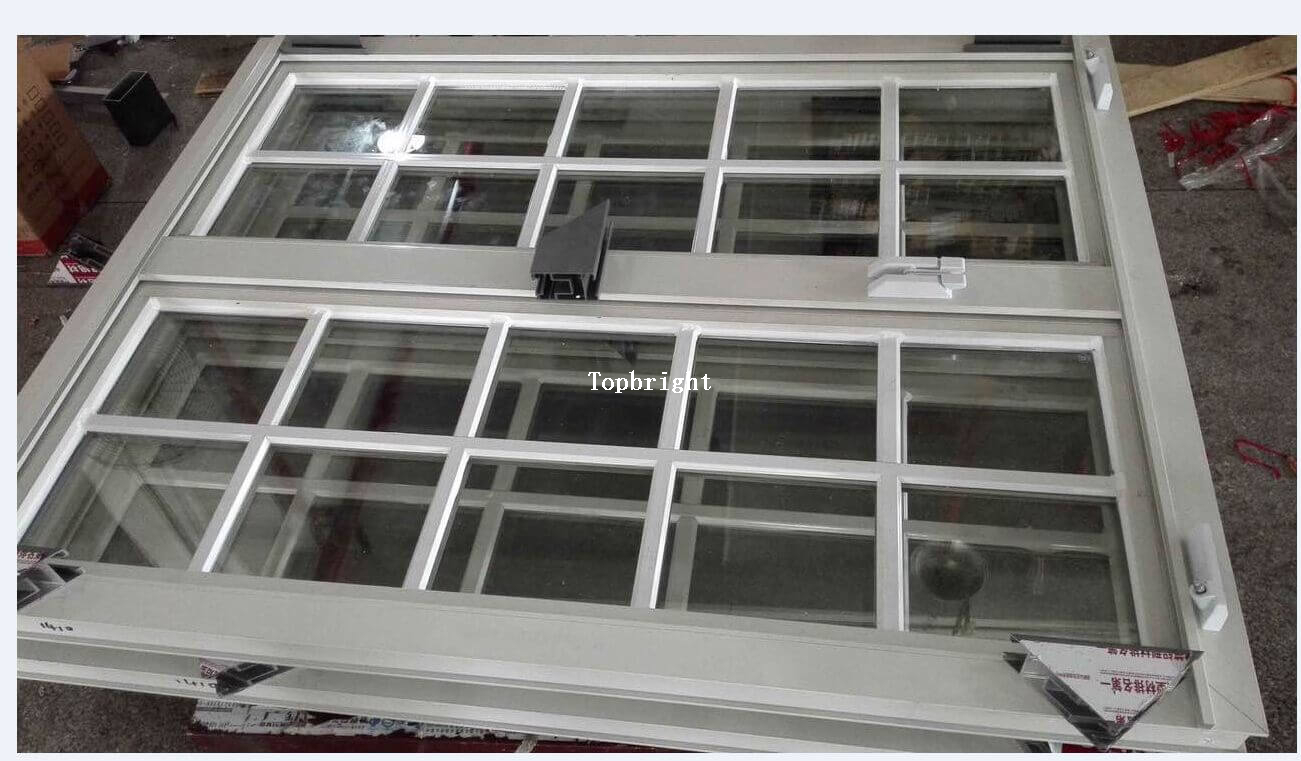 Ventanas abatibles de aluminio para proyecto de construcción de vidrio