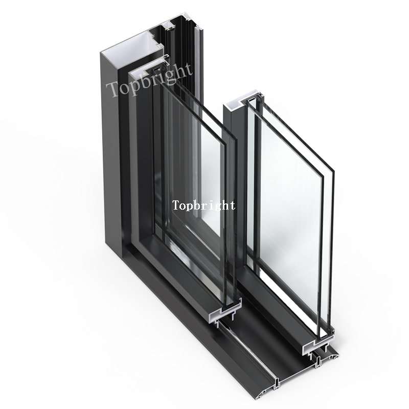 Puerta Corredera Doble Cristal Doble Rotura Térmica 2 Hojas TP16