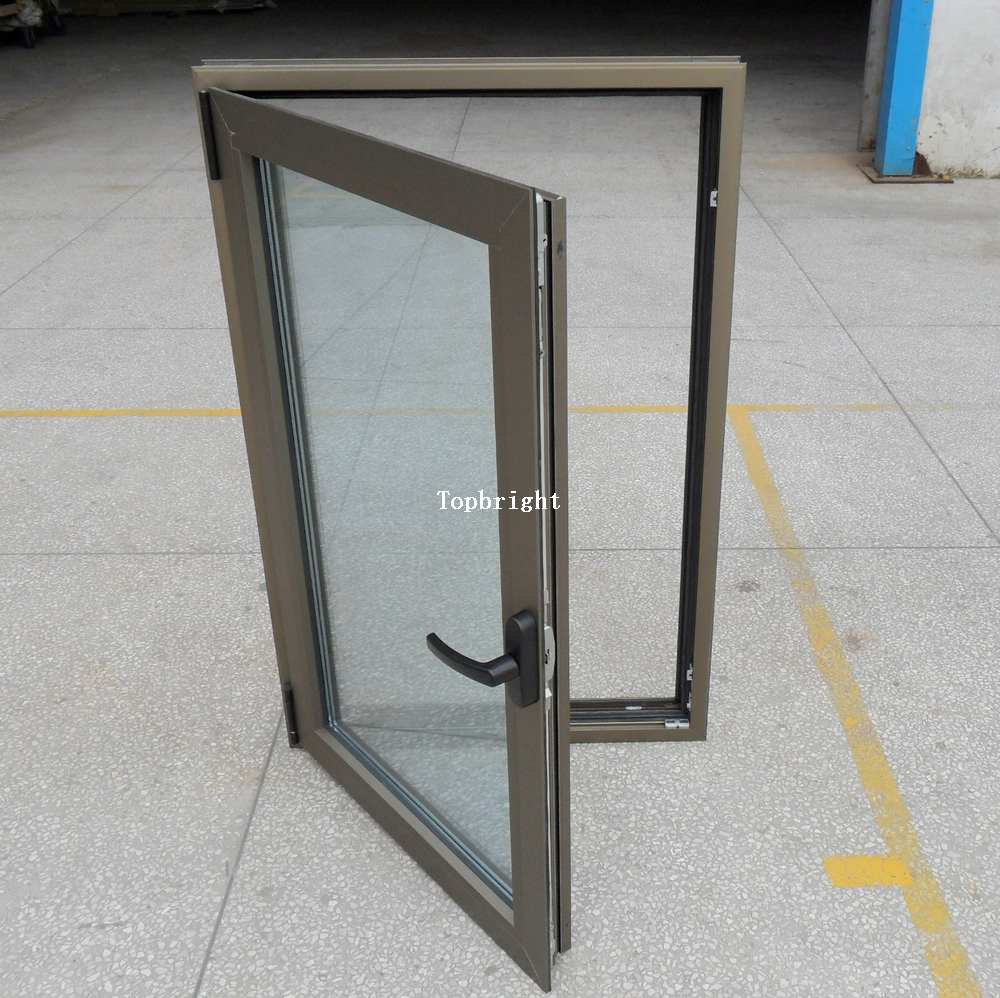 Ventana de aluminio con toldo colgante superior para proyecto de construcción de gran altura TP-W-TH008