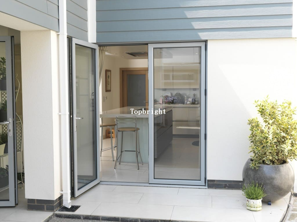 Puerta batiente de patio de vidrio de aluminio francésTP-D-CM005